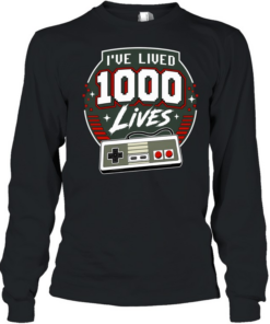 I’ve Lived 1000 Lives Video Game Controller Long Sleeved T-shirt