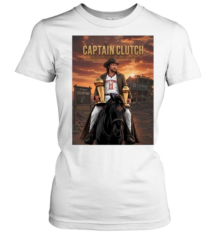 Jalen Brunson Captain Clutch 2026 Finals Mvp Poster Classic Women's T-shirt