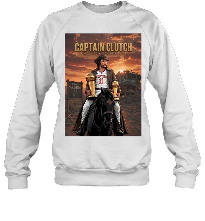 Jalen Brunson Captain Clutch 2026 Finals Mvp Poster Unisex Sweatshirt