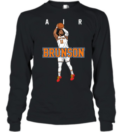 Jalen Brunson Jumpshot Air Brunson Knicks  Long Sleeved T-shirt