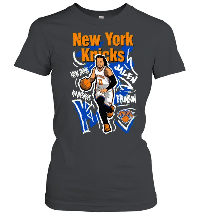 Jalen Brunson New York Knicks Mitchell & Ness Youth Chalked Up Player Classic Women's T-shirt