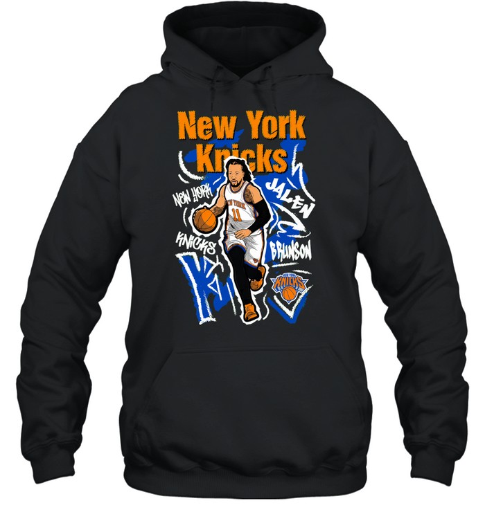 Jalen Brunson New York Knicks Mitchell & Ness Youth Chalked Up Player Unisex Hoodie