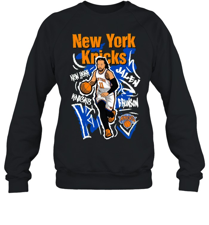 Jalen Brunson New York Knicks Mitchell & Ness Youth Chalked Up Player Unisex Sweatshirt