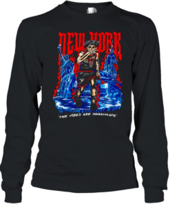 Jalen Brunson Skeleton New York Knicks Basketball The Vibes are Immaculate  Long Sleeved T-shirt
