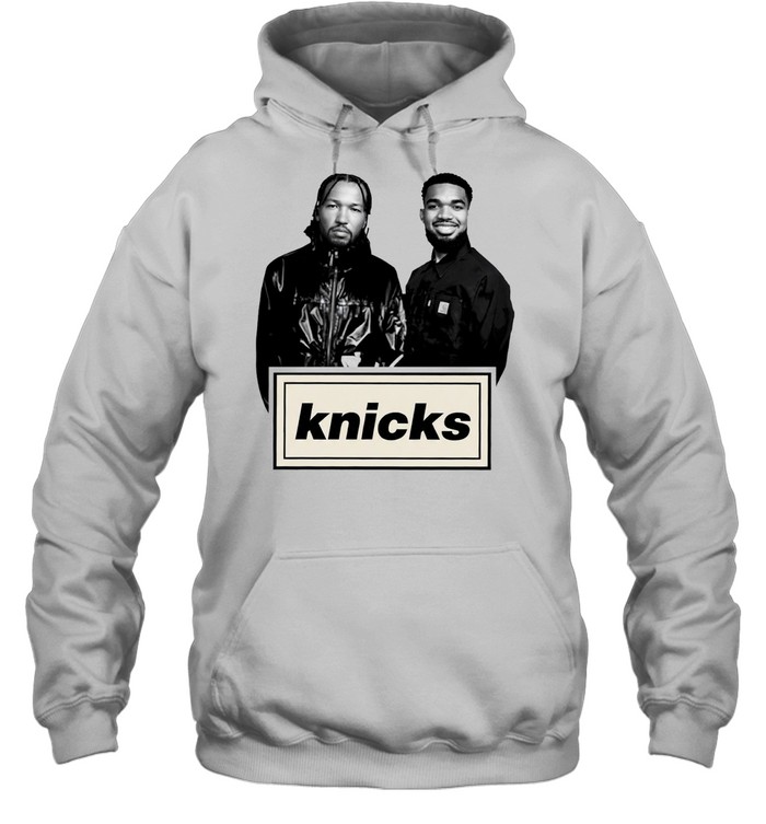 Jalen Brunson and Karl-Anthony Towns Knicks Oasis parody logo Unisex Hoodie