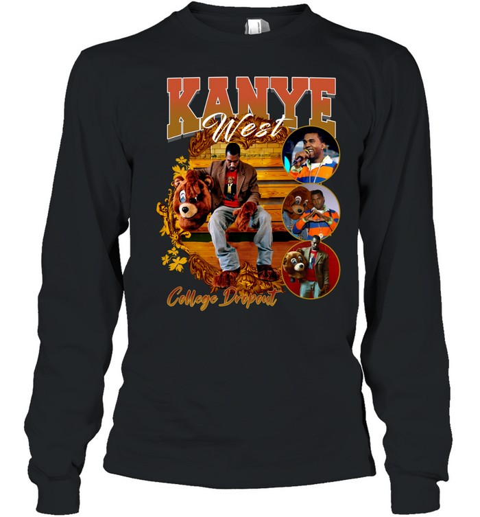 Kanye West College Dropout Graphic 90’s Vintage Rap Long Sleeved T-shirt