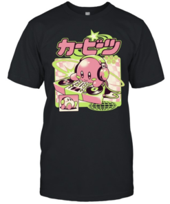 Kirby Cute Beats Sound Nintendo DJ Gaming Classic Men's T-shirt