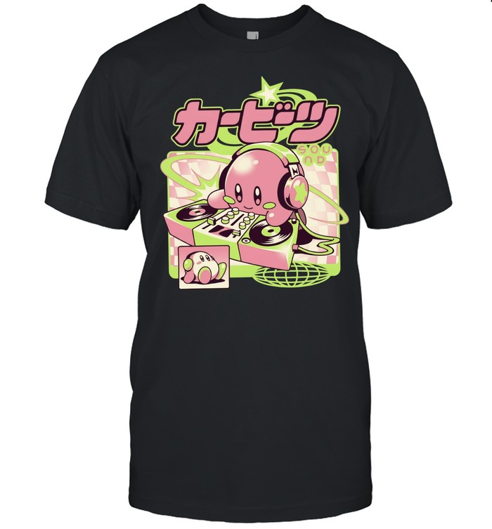Kirby Cute Beats Sound Nintendo DJ Gaming Classic Men's T-shirt