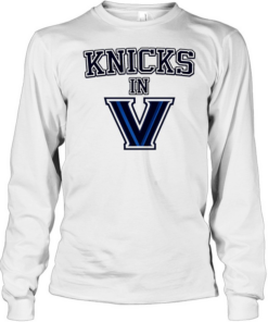 Knicks In V Villanova New York Knicks Basketball 2026 parody logo  Long Sleeved T-shirt