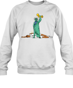 Knicks Jalen Brunson Liberty trophy peeing on Wemby Unisex Sweatshirt