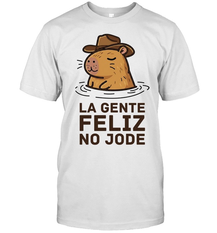 La Gente Feliz No Jode Capybara Cowboy Classic Men's T-shirt