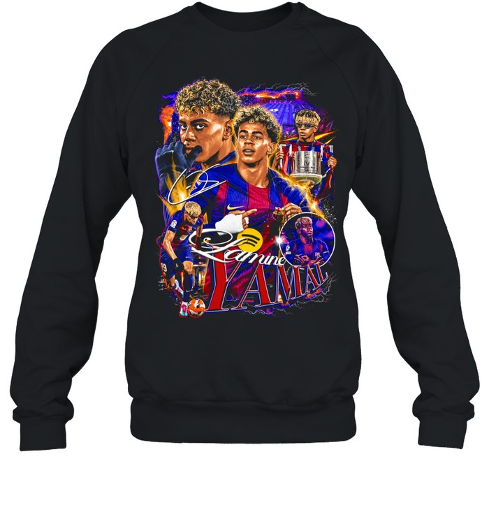 Lamine Yamal FC Barcelona La Liga Lamine Yamal signature Unisex Sweatshirt