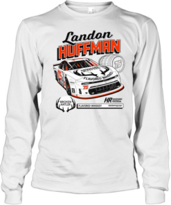 Landon Huffman Broken Antler Flavored Whiskey 75 Huffman Racing Grassroots Global Long Sleeved T-shirt