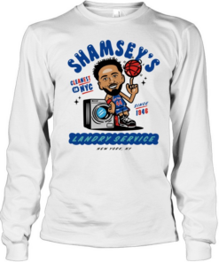 Landry Shamet New York Knicks Shamsey’s Cleanest in NYC Landry Service since 1946 Long Sleeved T-shirt