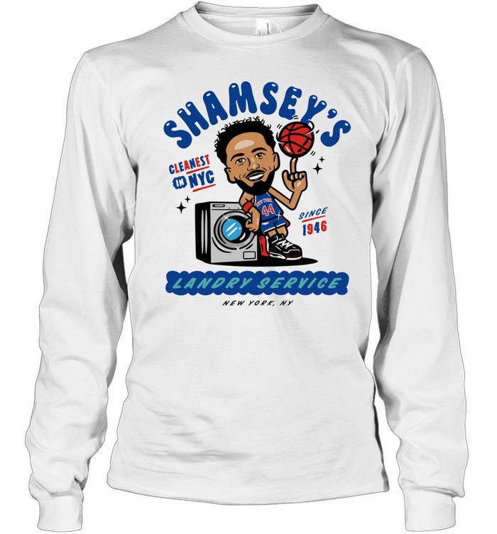 Landry Shamet New York Knicks Shamsey’s Cleanest in NYC Landry Service since 1946 Long Sleeved T-shirt