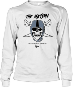 Las Vegas Raiders The Nation skull  Long Sleeved T-shirt