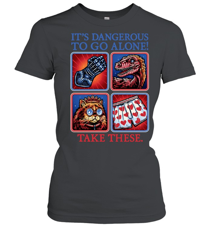 Legend of Zelda Gauntlet Raptor Cat Heart Boxers It’s dangerous to go alone Classic Women's T-shirt
