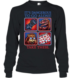 Legend of Zelda Gauntlet Raptor Cat Heart Boxers It’s dangerous to go alone Long Sleeved T-shirt