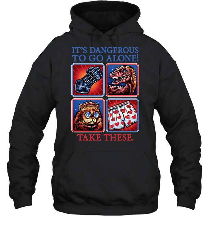 Legend of Zelda Gauntlet Raptor Cat Heart Boxers It’s dangerous to go alone Unisex Hoodie