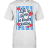 Life Is Sweet In Kindergarten T- with Red Strawberries and Blue Stripes Classic Men's T-shirt