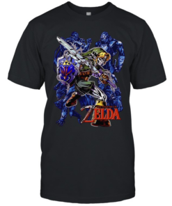 Link Skull Legend of Zelda Hylian Shield WL Print the Legend of Zelda Classic Men's T-shirt