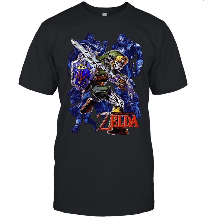 Link Skull Legend of Zelda Hylian Shield WL Print the Legend of Zelda Classic Men's T-shirt