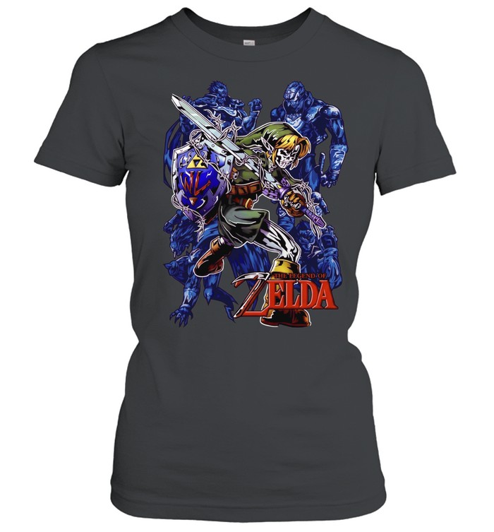 Link Skull Legend of Zelda Hylian Shield WL Print the Legend of Zelda Classic Women's T-shirt