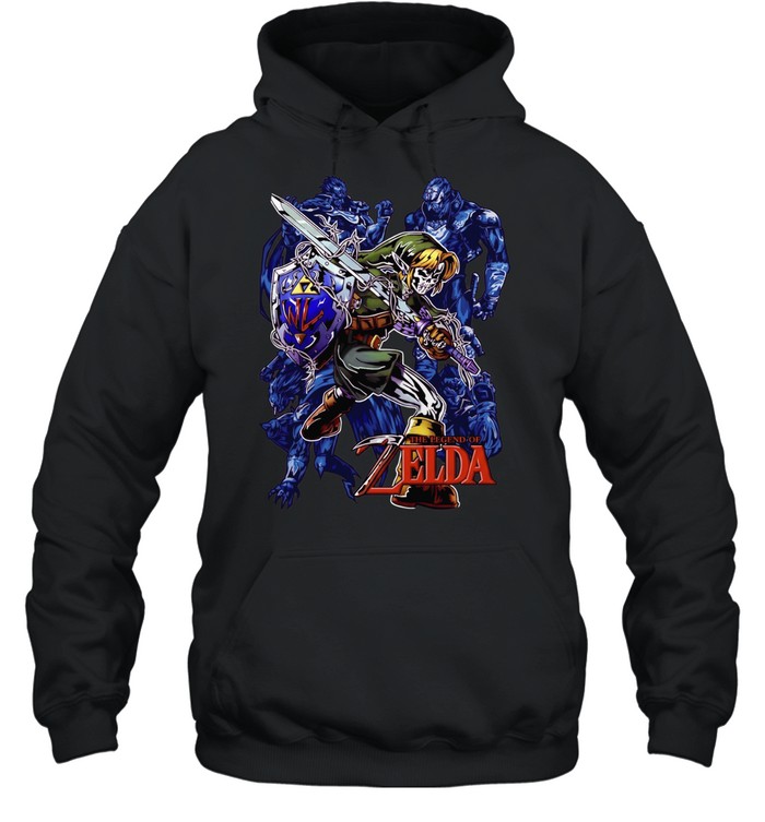 Link Skull Legend of Zelda Hylian Shield WL Print the Legend of Zelda Unisex Hoodie