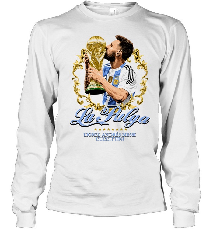 Lionel Andrés Messi Argentina World Cup La Pulga Long Sleeved T-shirt