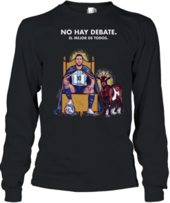 Lionel Messi Argentina National Team No Hay Debate El Mejor De Todos Long Sleeved T-shirt