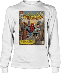 Lionel Messi Argentina National Team Spider-Man the Amazing Spider-Goat Long Sleeved T-shirt