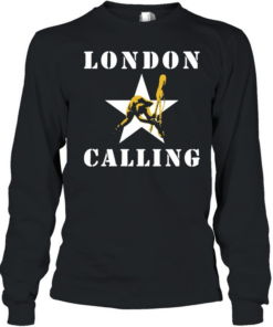 London Calling The Clash Punk Rock Band  Long Sleeved T-shirt