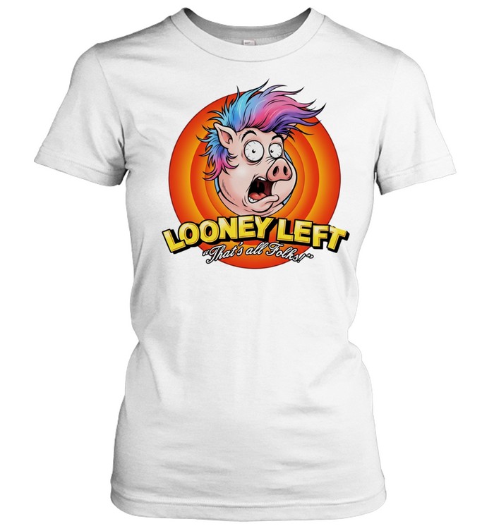 Looney left thats all folks pig Classic Women's T-shirt