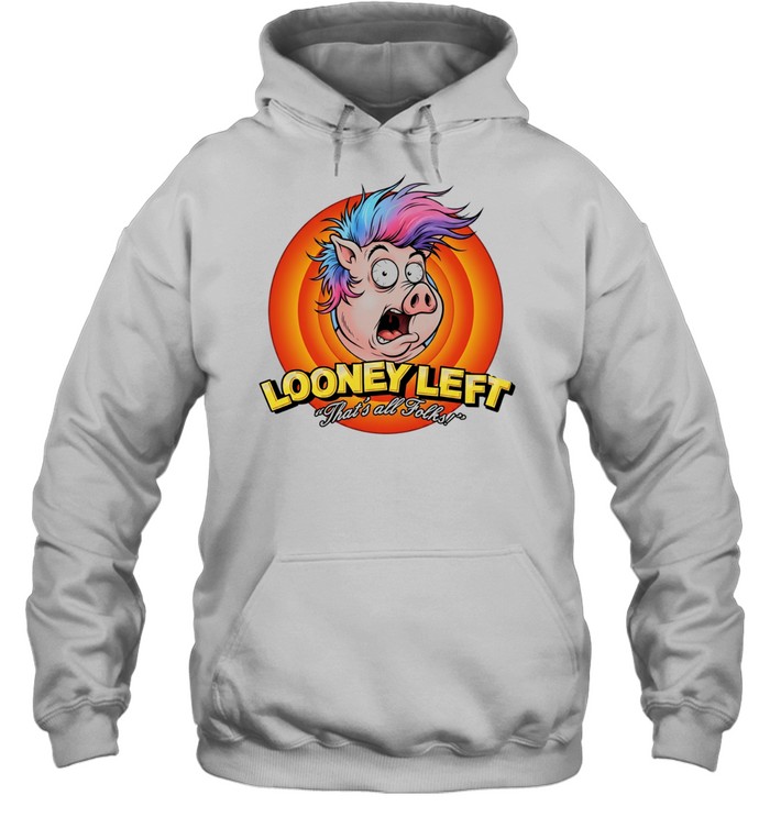 Looney left thats all folks pig Unisex Hoodie