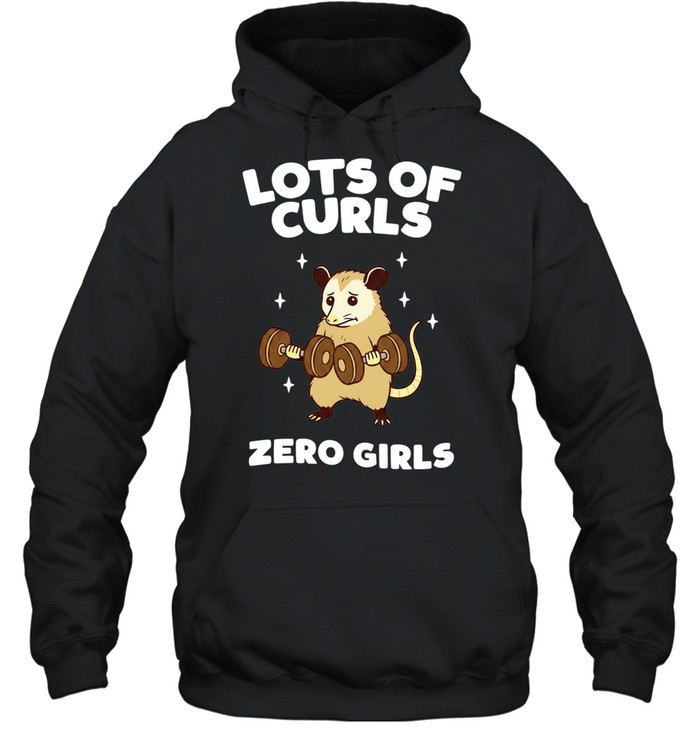 Lots of Curls Zero Girls Opossum Lifting Weights Unisex Hoodie