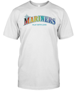 Mariners Play with Love Seattle Mariners Baseball Rainbow Pride Classic Men's T-shirt