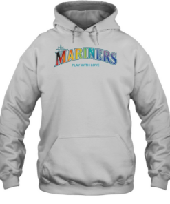 Mariners Play with Love Seattle Mariners Baseball Rainbow Pride Unisex Hoodie