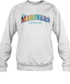 Mariners Play with Love Seattle Mariners Baseball Rainbow Pride Unisex Sweatshirt