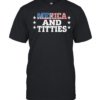 Merica and Titties American Freedom Edgy 4th of July Classic Men's T-shirt