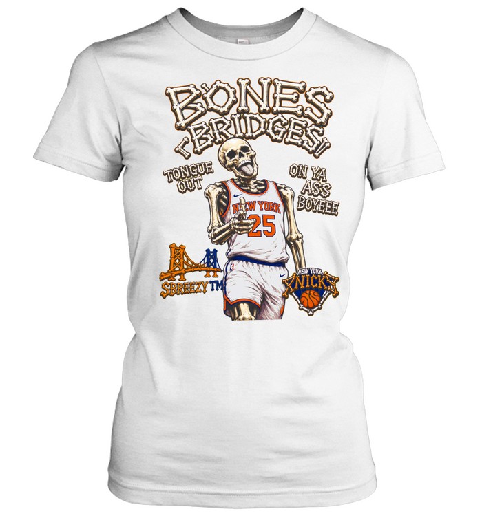 Mikal Bridges New York Knicks Bones Bridges Tongue Out On Ya Ass Boyeee Classic Women's T-shirt