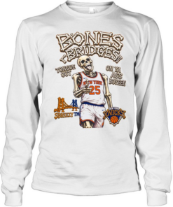 Mikal Bridges New York Knicks Bones Bridges Tongue Out On Ya Ass Boyeee Long Sleeved T-shirt