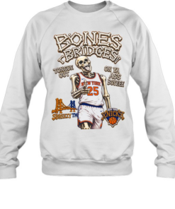 Mikal Bridges New York Knicks Bones Bridges Tongue Out On Ya Ass Boyeee Unisex Sweatshirt