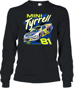 Mini Tyrrell 81 Nascar racing car Mini Ts Tin and Auto  Long Sleeved T-shirt