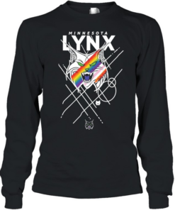 Minnesota Lynx Pride Lynx Logo Rainbow Pride Long Sleeved T-shirt