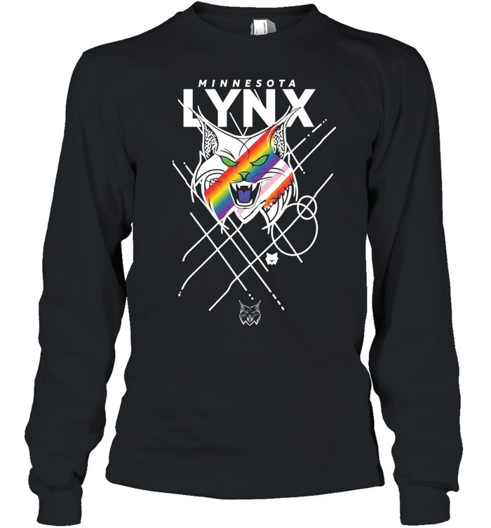 Minnesota Lynx Pride Lynx Logo Rainbow Pride Long Sleeved T-shirt