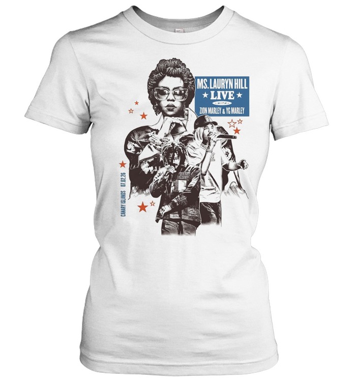 Ms Lauryn Hill Zion Marley YG Marley live Canary Islands February 2026 Classic Women's T-shirt