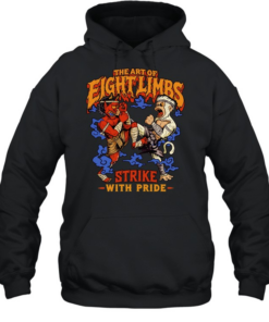 Muay Thai Oni and Hanuman the Art of Eight Limbs Strike with Pride Unisex Hoodie