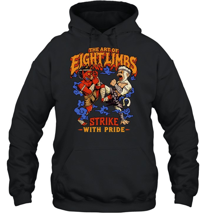 Muay Thai Oni and Hanuman the Art of Eight Limbs Strike with Pride Unisex Hoodie