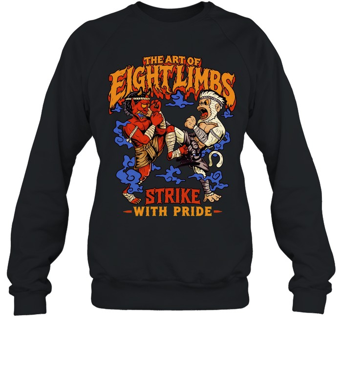 Muay Thai Oni and Hanuman the Art of Eight Limbs Strike with Pride Unisex Sweatshirt