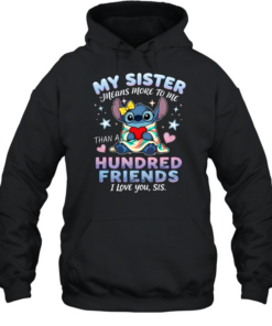 My Sister Means More To Me Hundred Friends I Love You Sis Unisex Hoodie